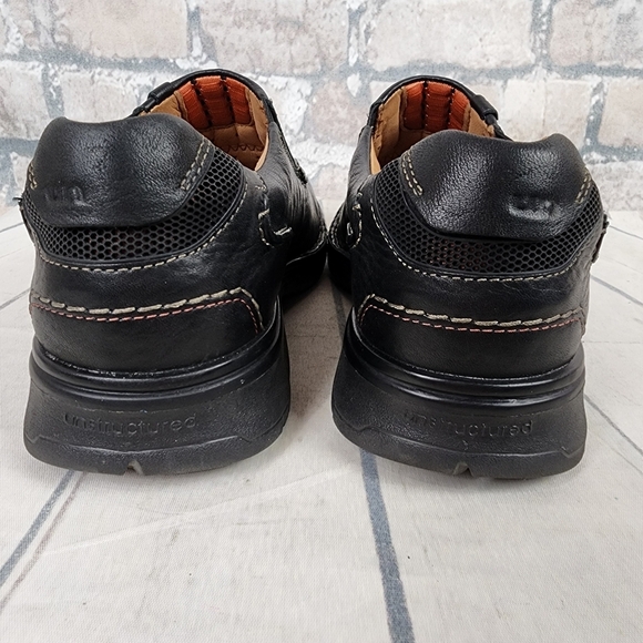 Clark's Unstructured Leather Slip On Loafers Black Size 10M - Picture 9 of 15